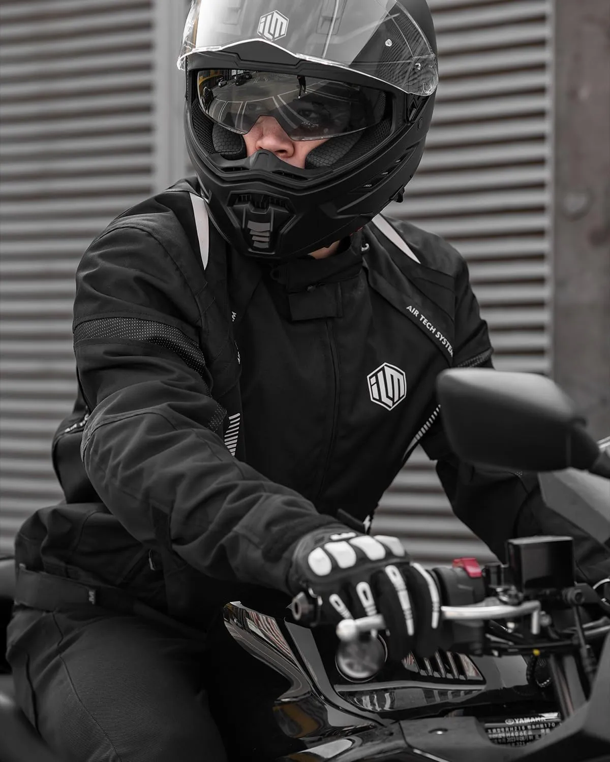 ILM Men’s Motorcycle Jacket with CE Armor and Detachable Thermal Liner All Season Waterproof Jacket Model JF1(Black,S)