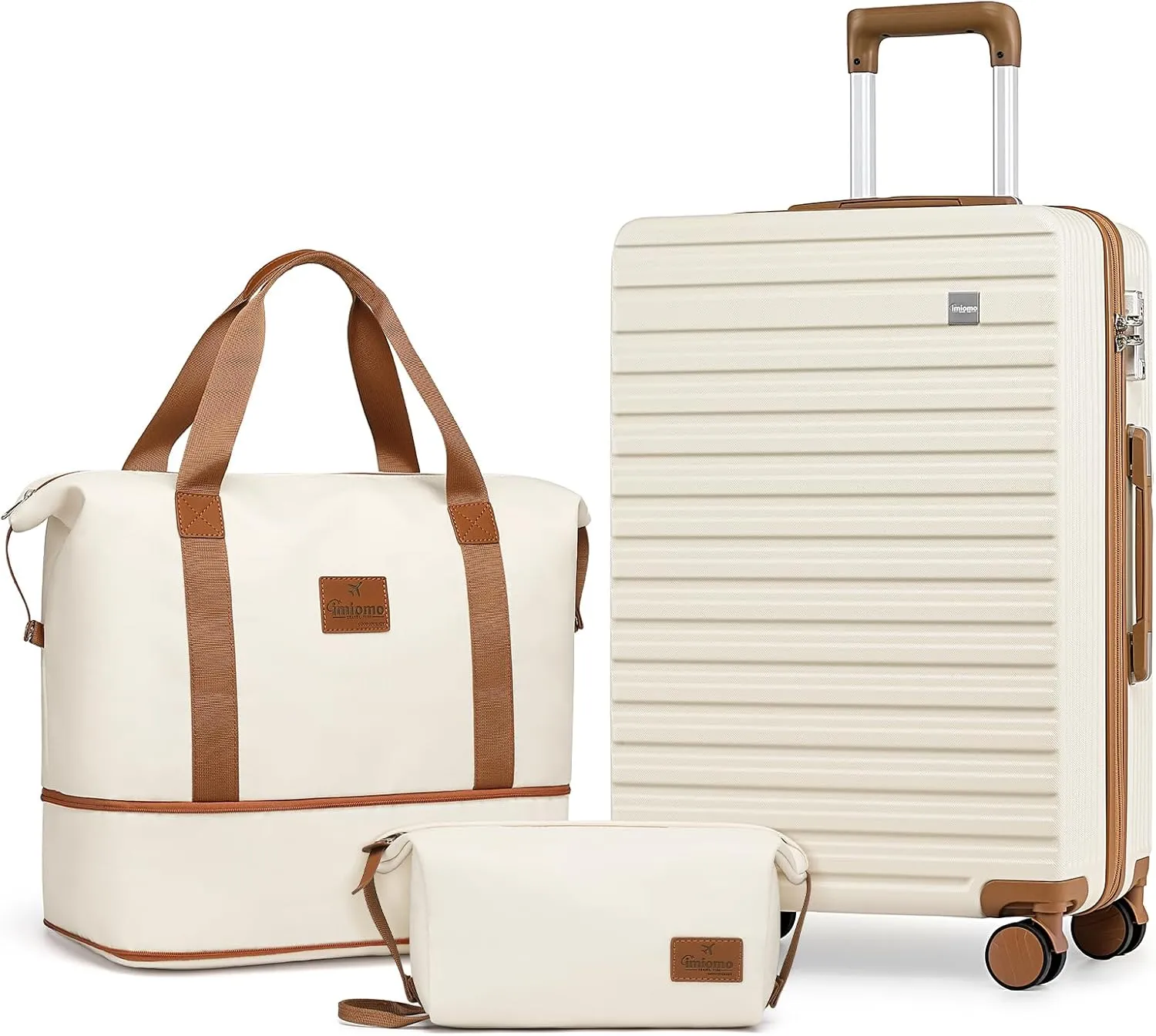 imiomo 24 Inch Luggage with Spinner Wheels, Hardside Checked Luggage, Lightweight Rolling Travel Luggage with TSA Lock