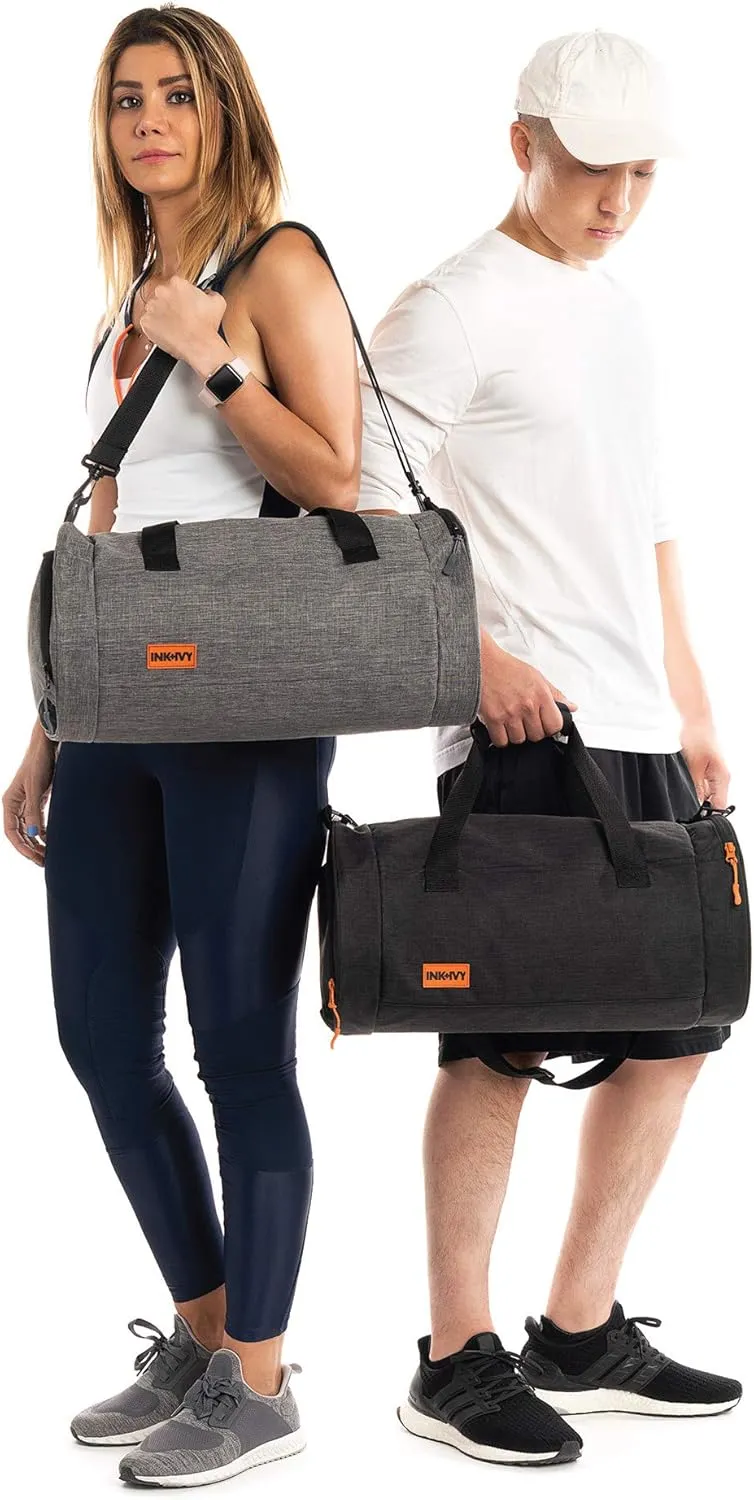 INK IVY Water Resistant Gym Bag with Separate Shoes Compartment
