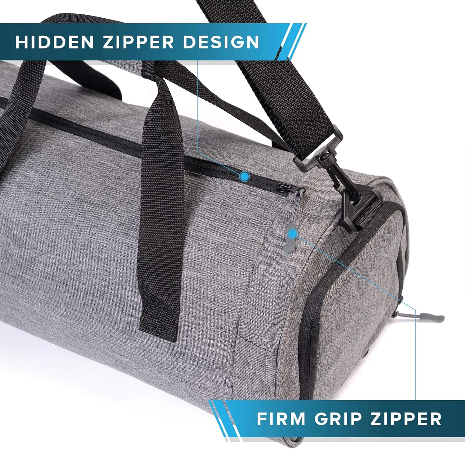 INK IVY Water Resistant Gym Bag with Separate Shoes Compartment