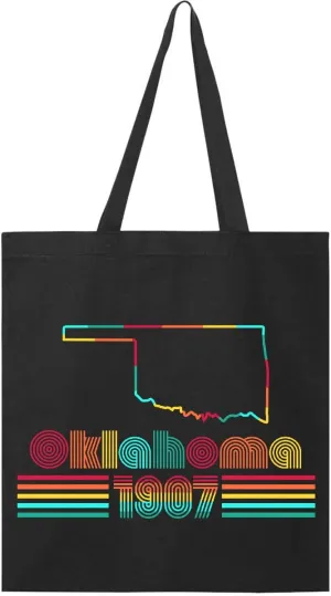 inktastic Oklahoma 1907 with Retro Font Tote Bag