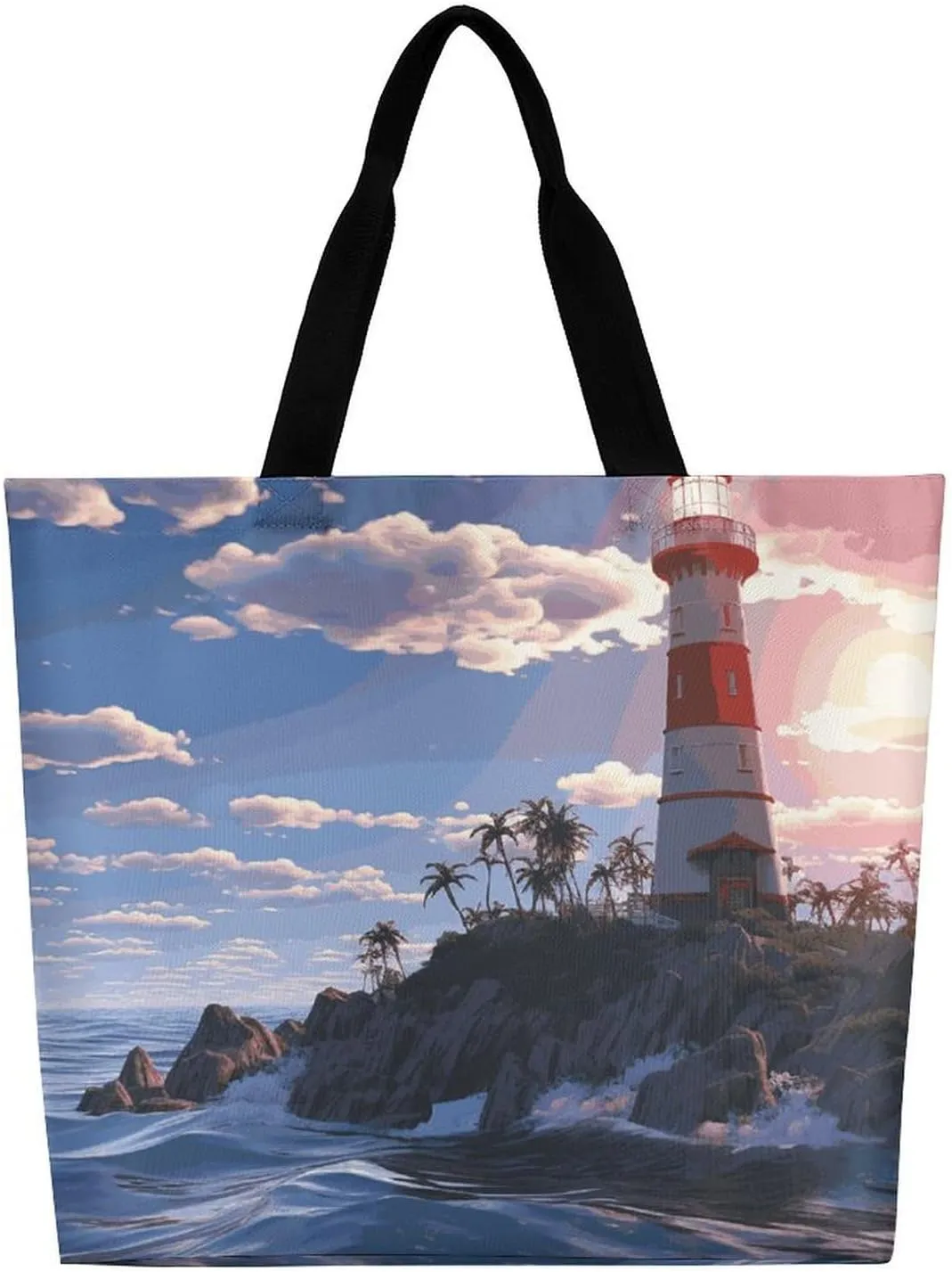 Italy-Tuscan Tote Bag for Women Reusable Grocery Shoulder Bags Shopping Bag for Travel, Groceries