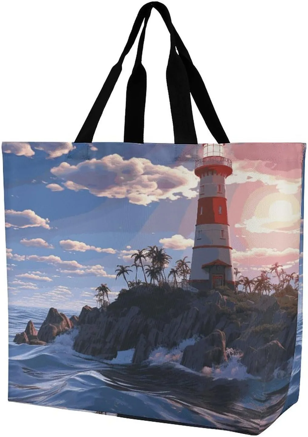 Italy-Tuscan Tote Bag for Women Reusable Grocery Shoulder Bags Shopping Bag for Travel, Groceries