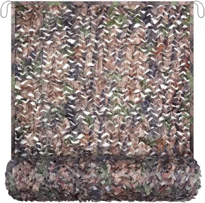 iunio Camo Netting Camouflage Netting, 10ft×10ft, 10x20ft, 20ft×20ft, Mesh Backing Oxford Fabric Camo Net Military Surplus, Hunting Blind for Deer Stand, Party Decorations, Photograph and Car Cover