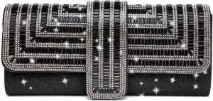 jessie Evening Bags and Clutches, Women's Rhinestone Evening Handbags Glitter Formal Evening Clutch Purses for Women Wedding