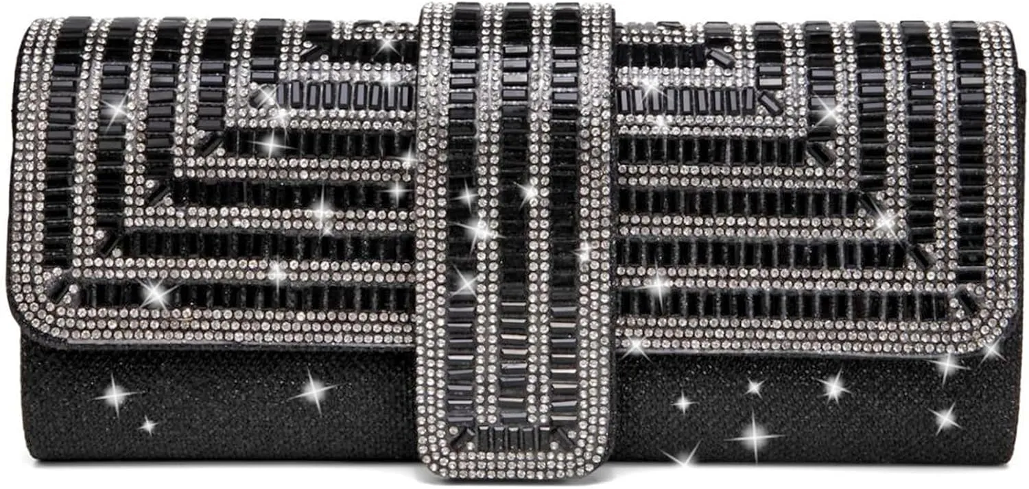 jessie Evening Bags and Clutches, Women's Rhinestone Evening Handbags Glitter Formal Evening Clutch Purses for Women Wedding