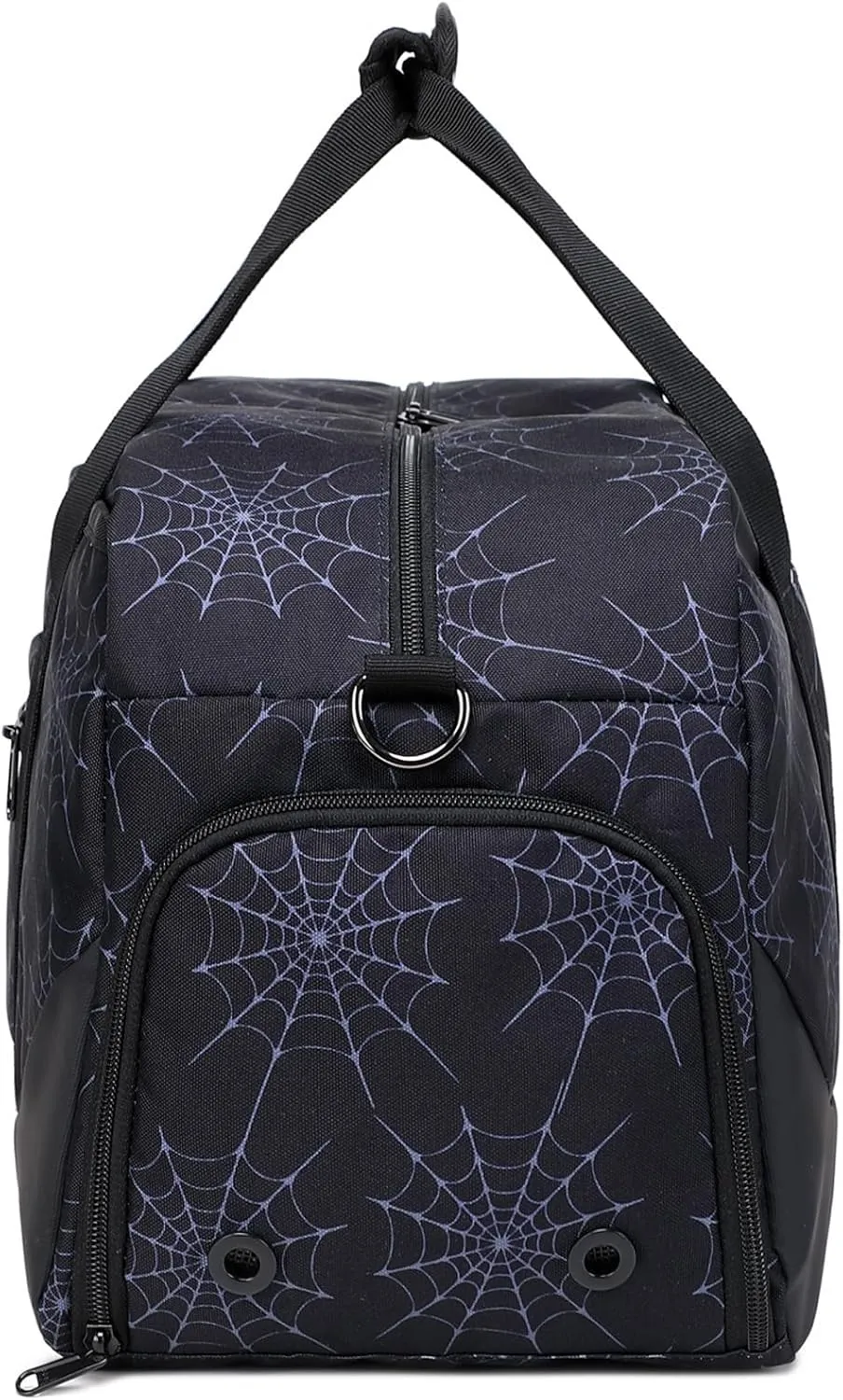 JIANYA Kids Overnight Duffle Bag Spider Sports Gym Bag with Shoe Compartment & Wet Pocket, Carry On Weekender Travel Bag, Blue