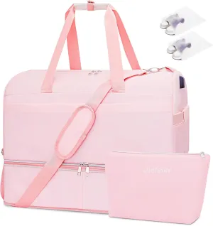 Jiefeike Travel Duffle Bag Waterproof Weekender Bag Carry On Tote Bags for Women, Travel Essentials Sport Gym Bag Overnight Bag Luggage Bag with Shoe Compartment