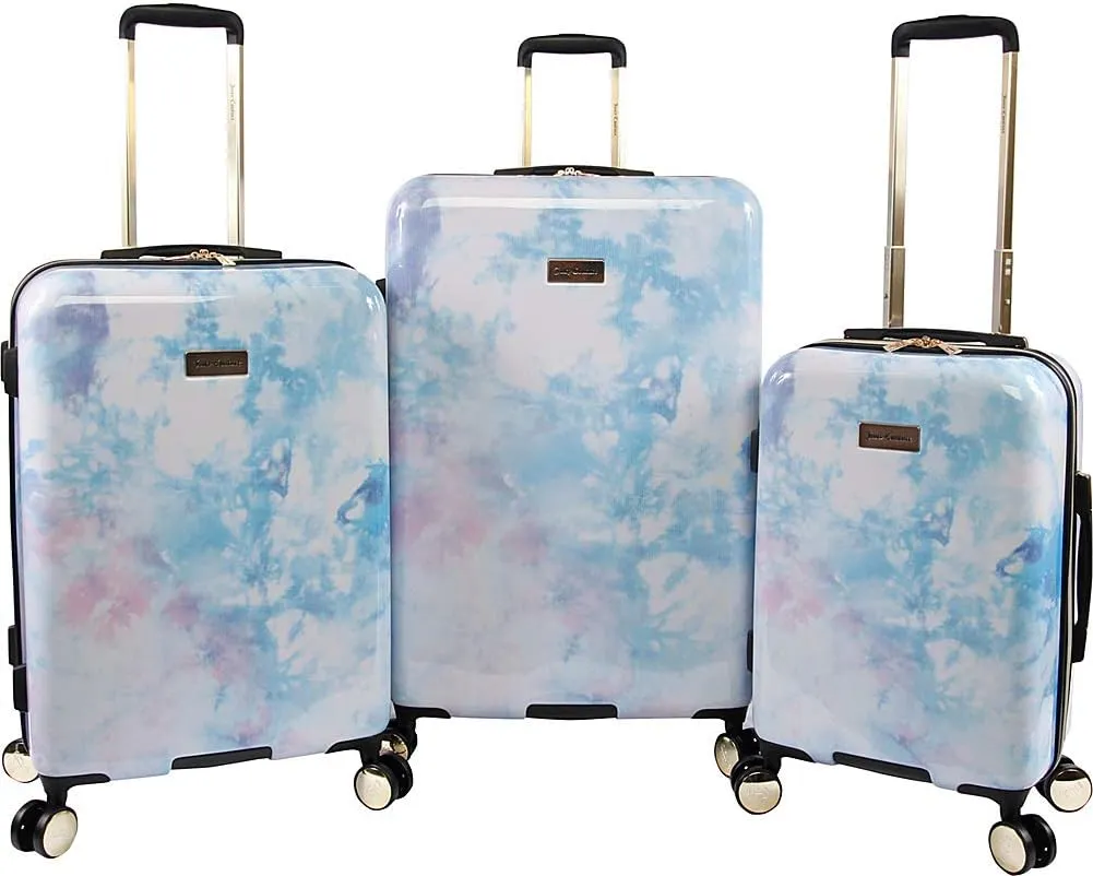 Juicy Couture Women's Sadie 3-Piece Hardside Spinner Luggage Set, Watercolor Purple, One Size