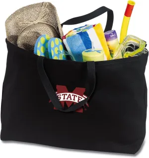 JUMBO Mississippi State Tote Bag or Large Canvas Mississippi State University Shopping Bag