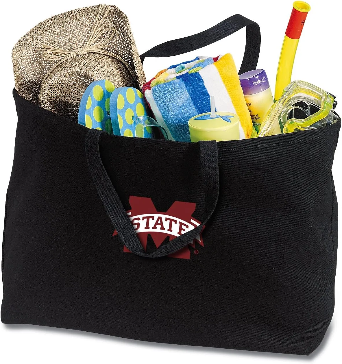 JUMBO Mississippi State Tote Bag or Large Canvas Mississippi State University Shopping Bag