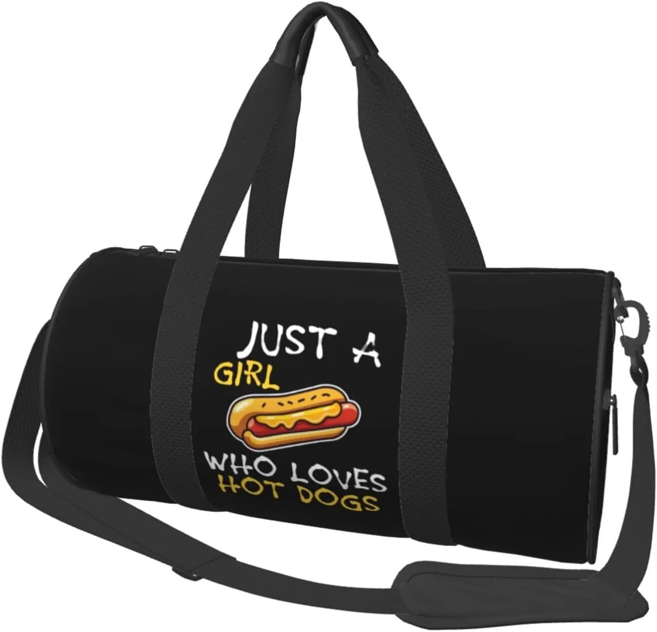 Just A Girl Who Loves Hot Dogs Duffel Bag Gym Bag Travel Sports Tote Large Foldable Beach Swim Yoga8