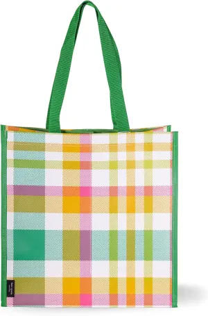 Kate Spade New York Reusable Shopping Bag, Grocery Tote with Shoulder Straps, Large Collapsible Tote