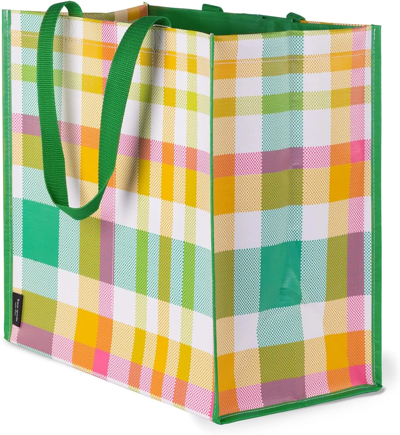 Kate Spade New York Reusable Shopping Bag, Grocery Tote with Shoulder Straps, Large Collapsible Tote