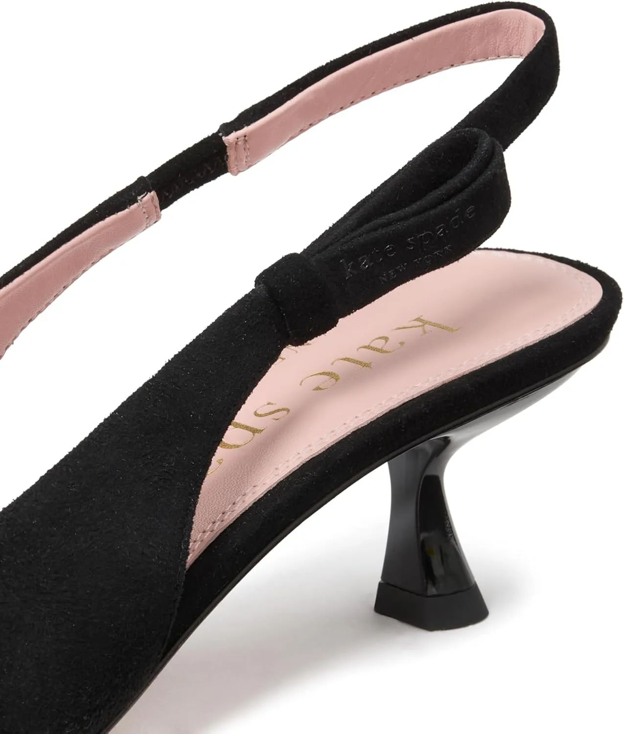 kate spade new york Women's Riley Suede Slingback Kitten Heel