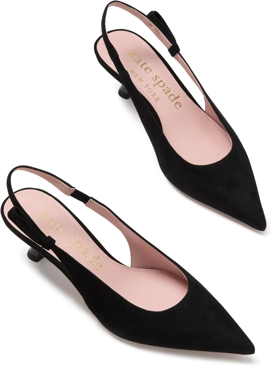 kate spade new york Women's Riley Suede Slingback Kitten Heel