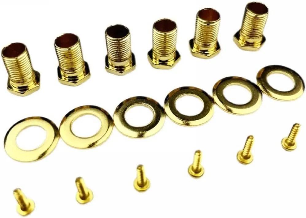 Kaynes Guitar Locking Tuners – 18:1 Gold Lock String Tuning Keys Pegs Machine Heads Tuners for Strat Tele ST TL LP SG most Electric or Acoustic Guitars (6 Inline for Right, Gold)