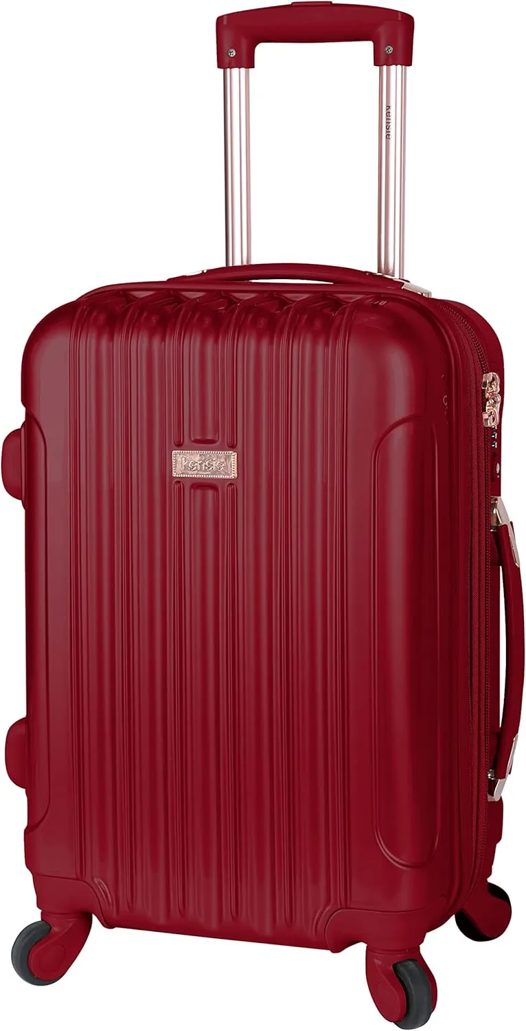 kensie Women's Alma Hardside Spinner Luggage, Expandable, Japanese Carmine Red, Carry-On 20-Inch