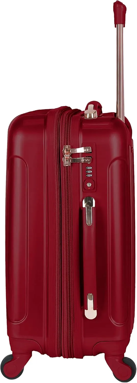 kensie Women's Alma Hardside Spinner Luggage, Expandable, Japanese Carmine Red, Carry-On 20-Inch
