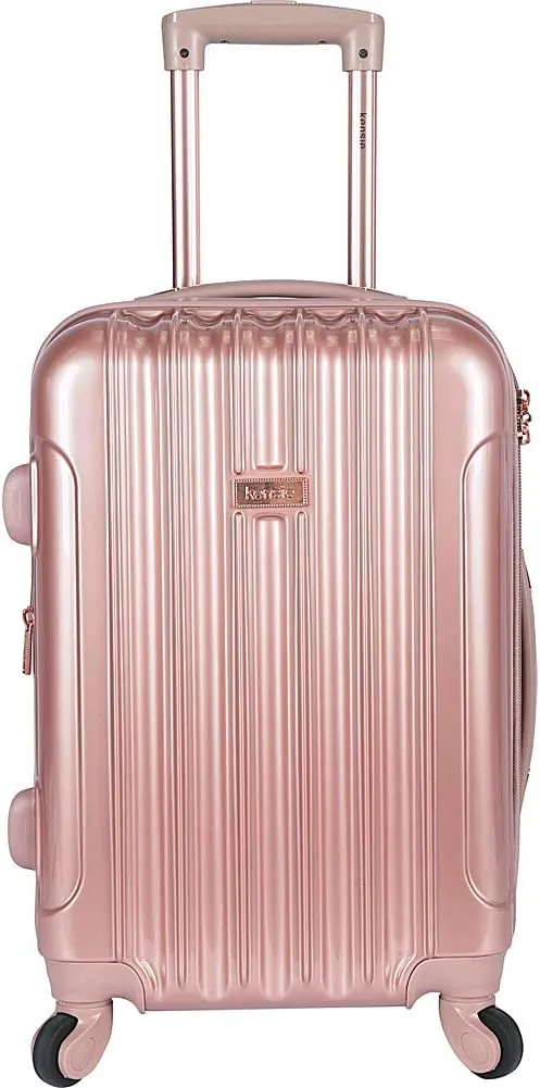 kensie Women's Alma Luggage Set, Black, 20-Inch Carry-On