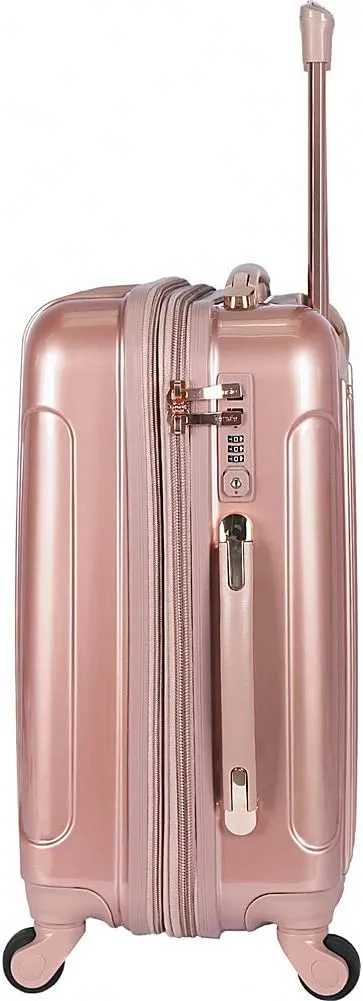 kensie Women's Alma Luggage Set, Black, 20-Inch Carry-On