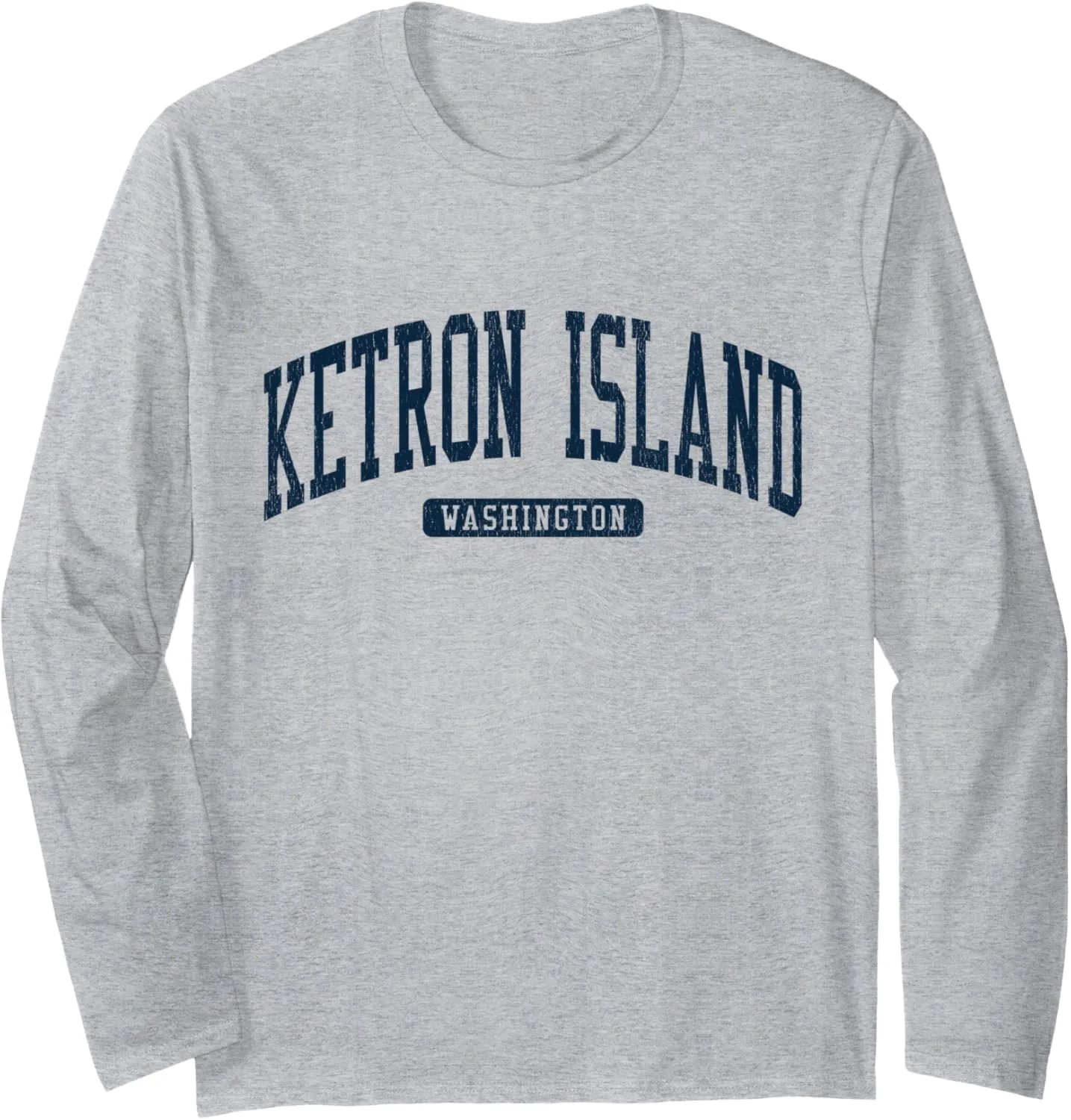 Ketron Island Washington WA College University Style Blue Long Sleeve T-Shirt