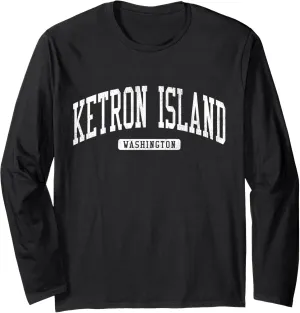 Ketron Island Washington WA JS03 College University Style Long Sleeve T-Shirt