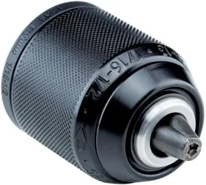 Keyless Drill Chuck Extra50-RV13 Röhm 1322450, for Milwaukee, 1/16"-1/2 Clamping Capacity, 9/16"-18 Mount, Metal, Radial Lock, Through-Hole