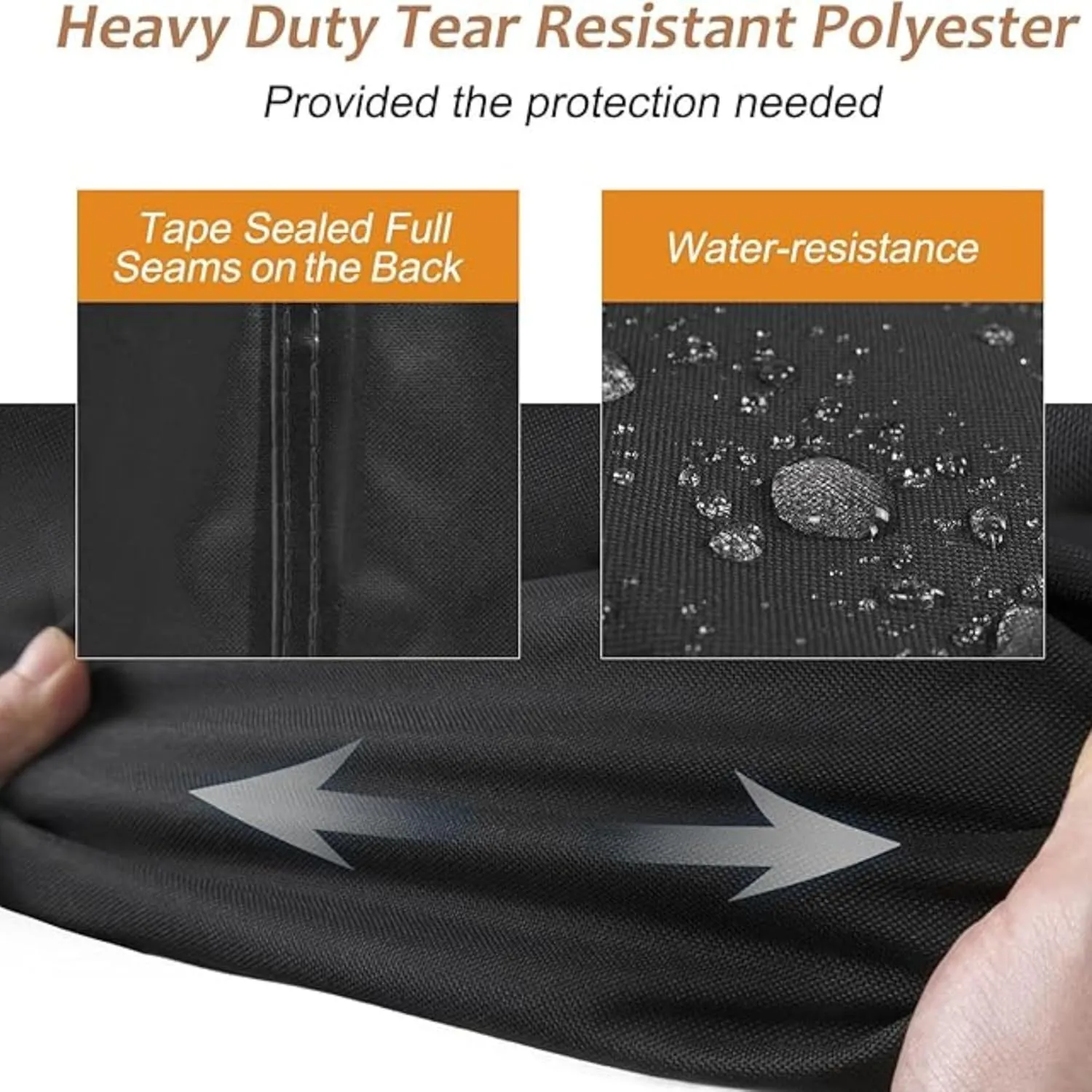 Kids Sandbox Cover for Naturally Playful Sandbox II, Heavy-Duty 600D Waterproof Dustproof UV Resistant, 52" L x 33" W x 16" H,Outside Toys Sand Box Covers (Black)