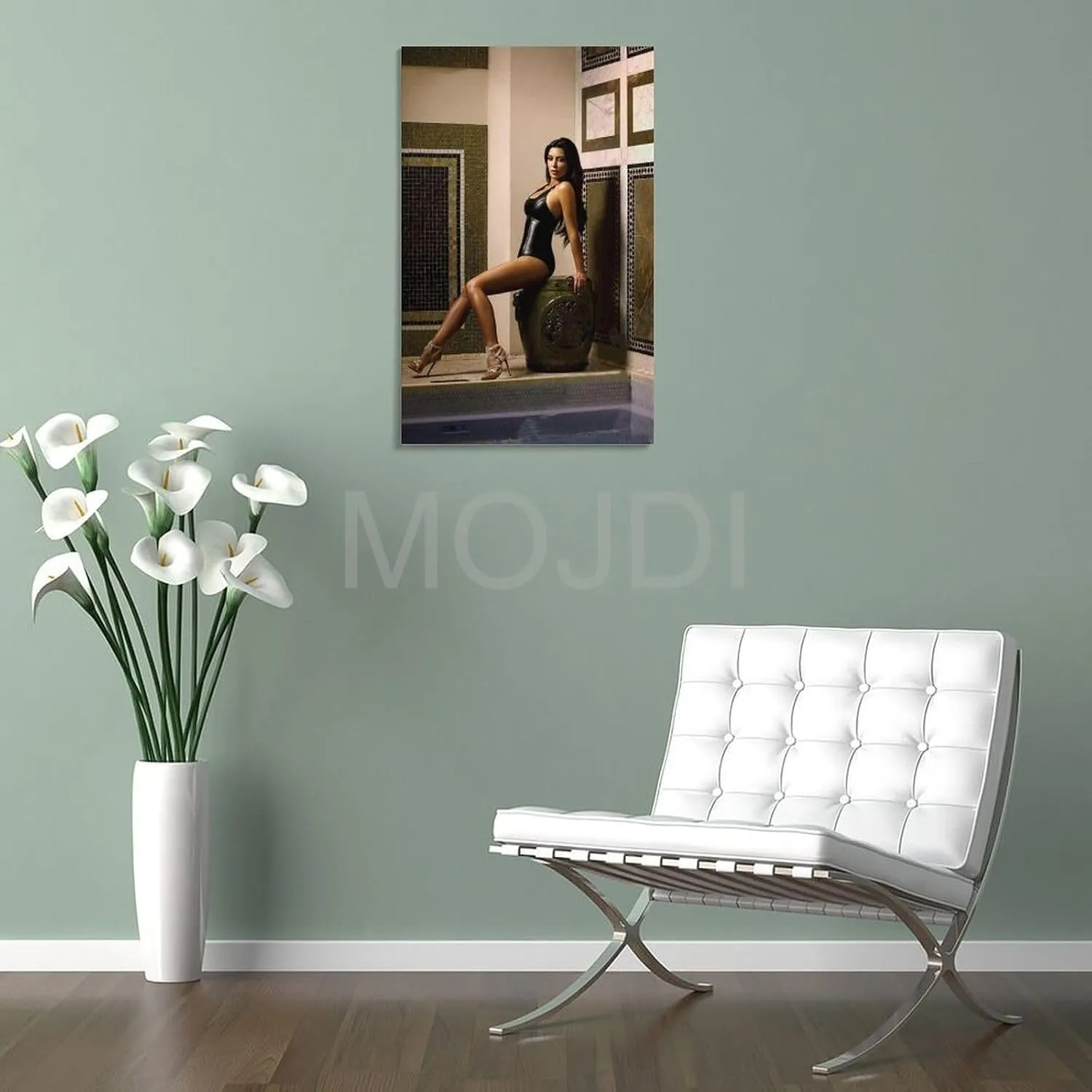 Kim Kardashian Sexy Actor Model Art Poster Room Aesthetic Wall Decoration (4) Canvas Painting Wall Art Poster for Bedroom Living Room Decor 08x12inch(20x30cm) Frame-style