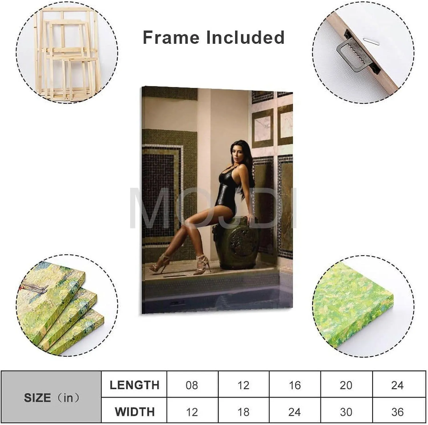 Kim Kardashian Sexy Actor Model Art Poster Room Aesthetic Wall Decoration (4) Canvas Painting Wall Art Poster for Bedroom Living Room Decor 08x12inch(20x30cm) Frame-style