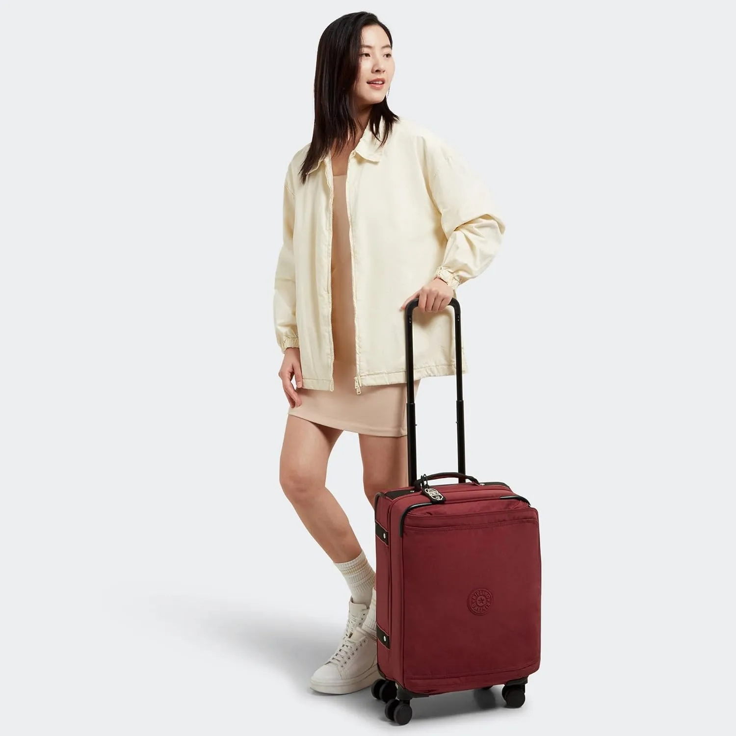 Kipling Women's Spontaneous Small 4 Wheel LuGGage Flaring Rust