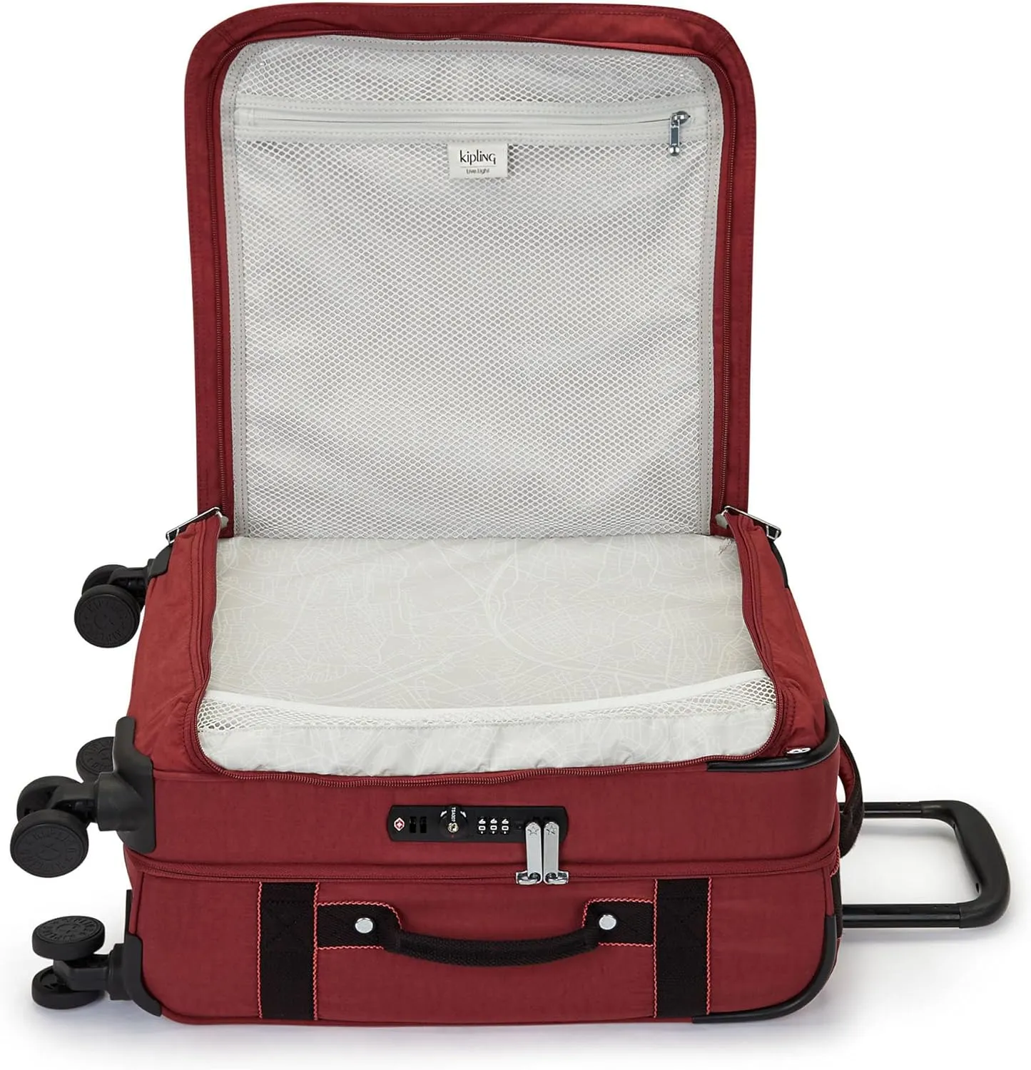 Kipling Women's Spontaneous Small 4 Wheel LuGGage Flaring Rust