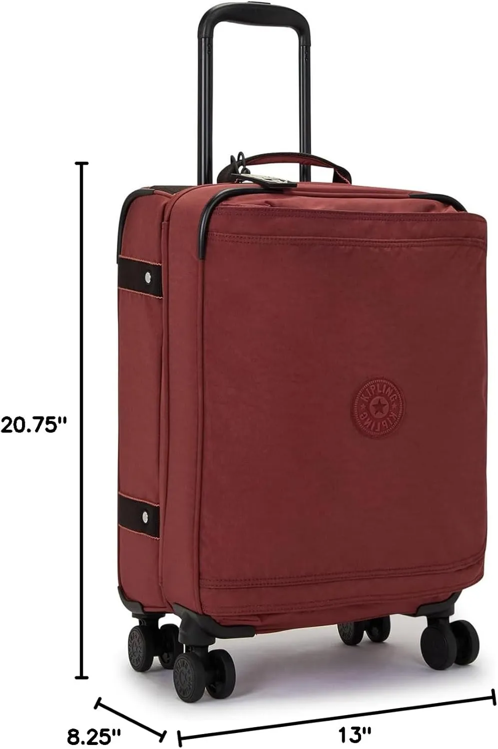 Kipling Women's Spontaneous Small 4 Wheel LuGGage Flaring Rust