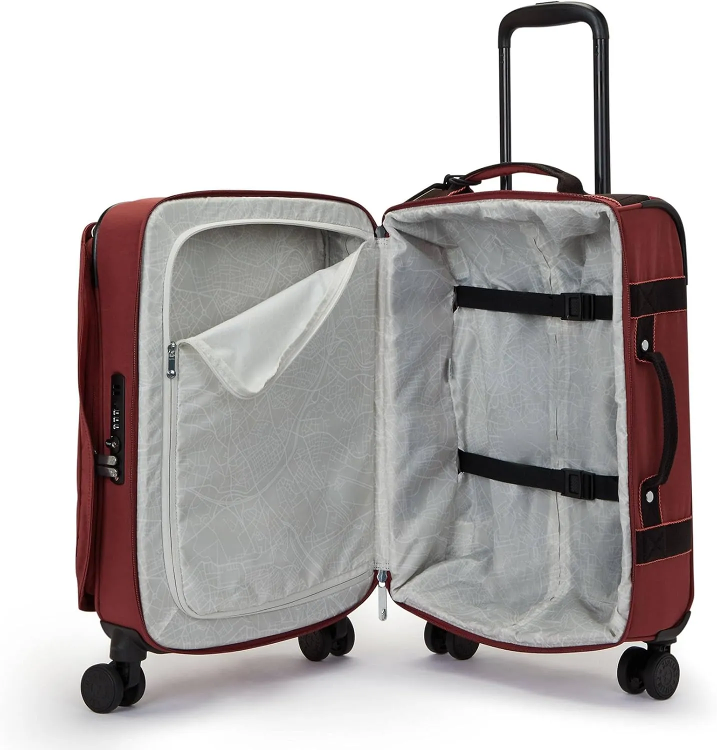 Kipling Women's Spontaneous Small 4 Wheel LuGGage Flaring Rust