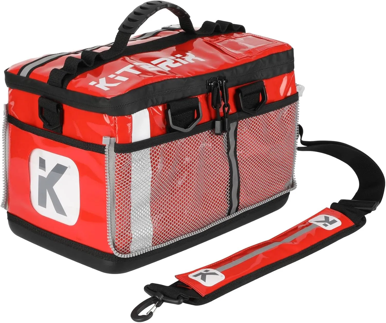 KitBrix Large Gym Bag - Waterproof Sports, Travel & Outdoor Duffle Bag - Kit & Equipment Bags for Football, Soccer, Swimming, Cycling, Running, Triathlon, Baseball, Hockey - Red