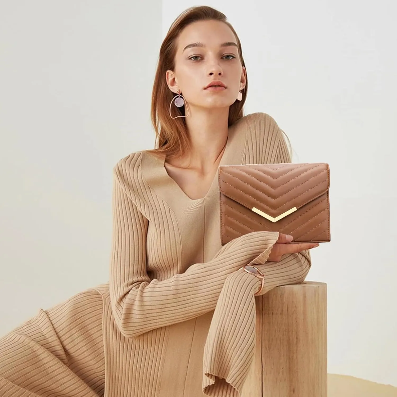 KKXIU Women Formal Vegan Leather Evening Envelope Clutch Purses and Handbags for Party Wedding Prom Bridal