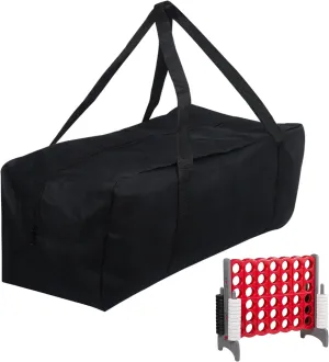 Klmnop Giant 4 in a Row Carrying Bag, 47 x 15 x 21 Inch Waterproof Giant Game Carry with Handle Easy Storage & Transportation for Giant Connect 4 Yard Outdoor Game(Black)