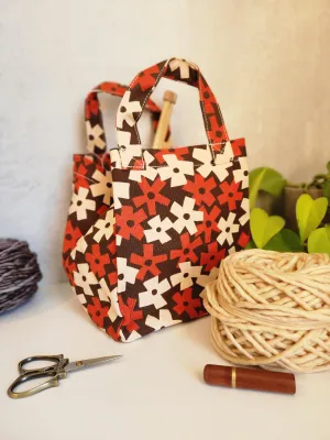 Knitting Project Bag, Lunch Tote, Solvang Terra