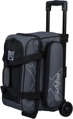 KR Strikeforce Hybrid X Double Roller Bowling Bag - Holds Two Balls, Shoes, Cleaners & Accessories - Multiple Colors