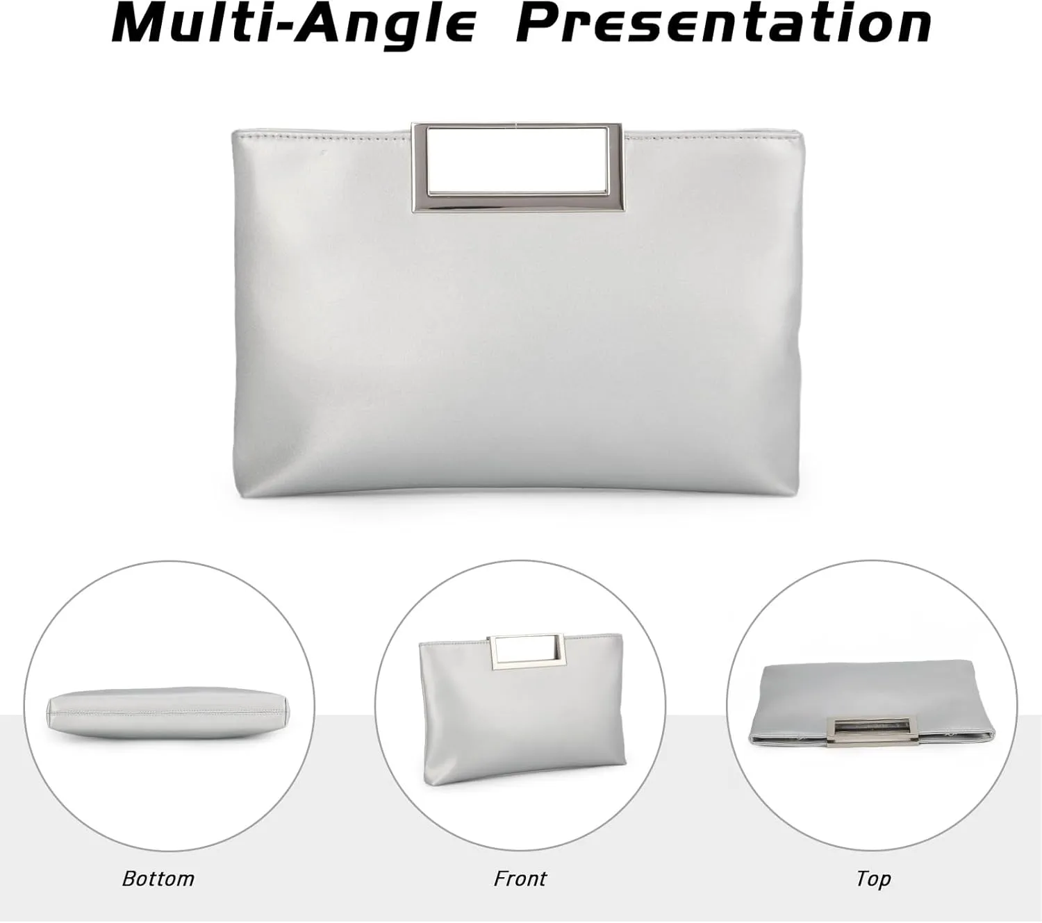 Lanpet Women Clutch Purses PU Leather Evening Handbags for Wedding Prom Bridal with Chain Strap