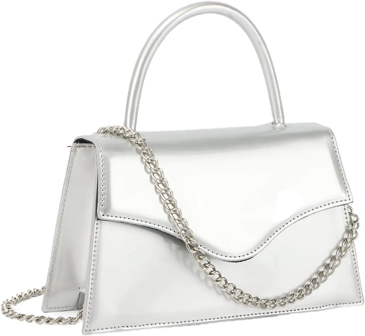 Lanpet Women's Evening Bag Patent Leather Clutch Purses for Wedding Cocktail Prom Cross Body Handbags