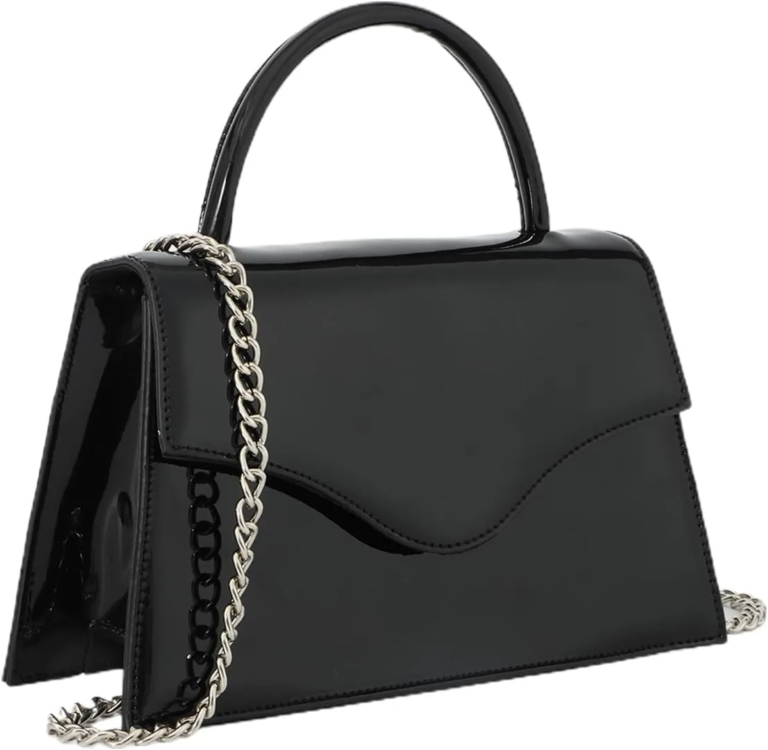Lanpet Women's Evening Bag Patent Leather Clutch Purses for Wedding Cocktail Prom Cross Body Handbags