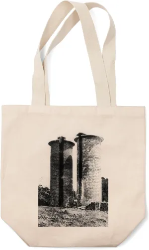 Lantern Press Glen Ellen, California, Jack London Ranch View of The Silos (100% Cotton Canvas Reusable Tote Bag)