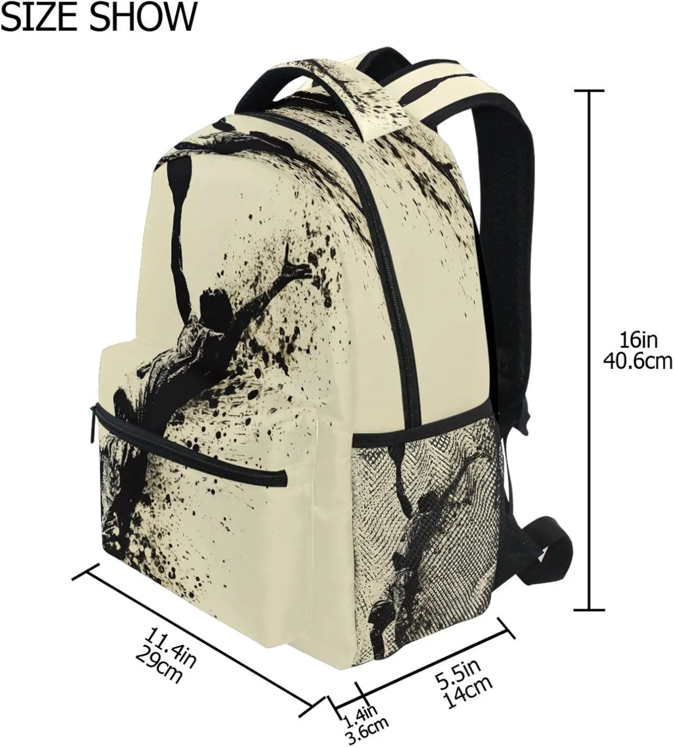 Laptop Backpack for Unisex Adult Waterproof Outdoor Backpack with Chest Strap for College Work Basketball Player