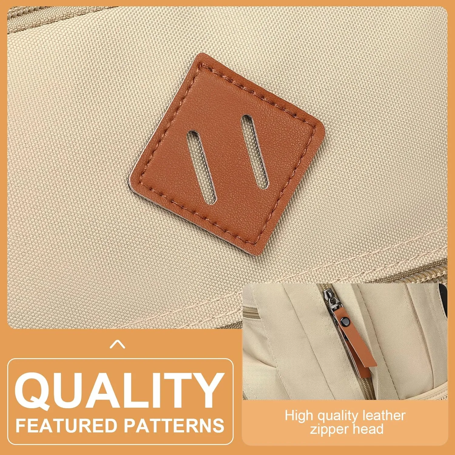 Laptop Backpack for Work, College, Travel, Daily Backpacks for Men Women, Computer Bag Fits 15.6 Inch Notebook, Beige