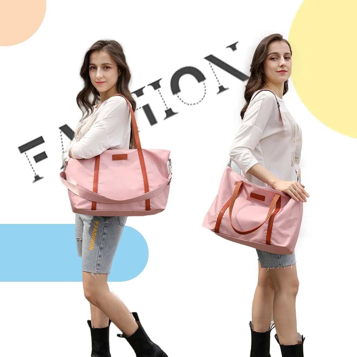 Laptop Bag Waterproof Lightweight Shoulder Tote for Women Nylon Briefcase Computer Work Handbag Fits 15.6 inch