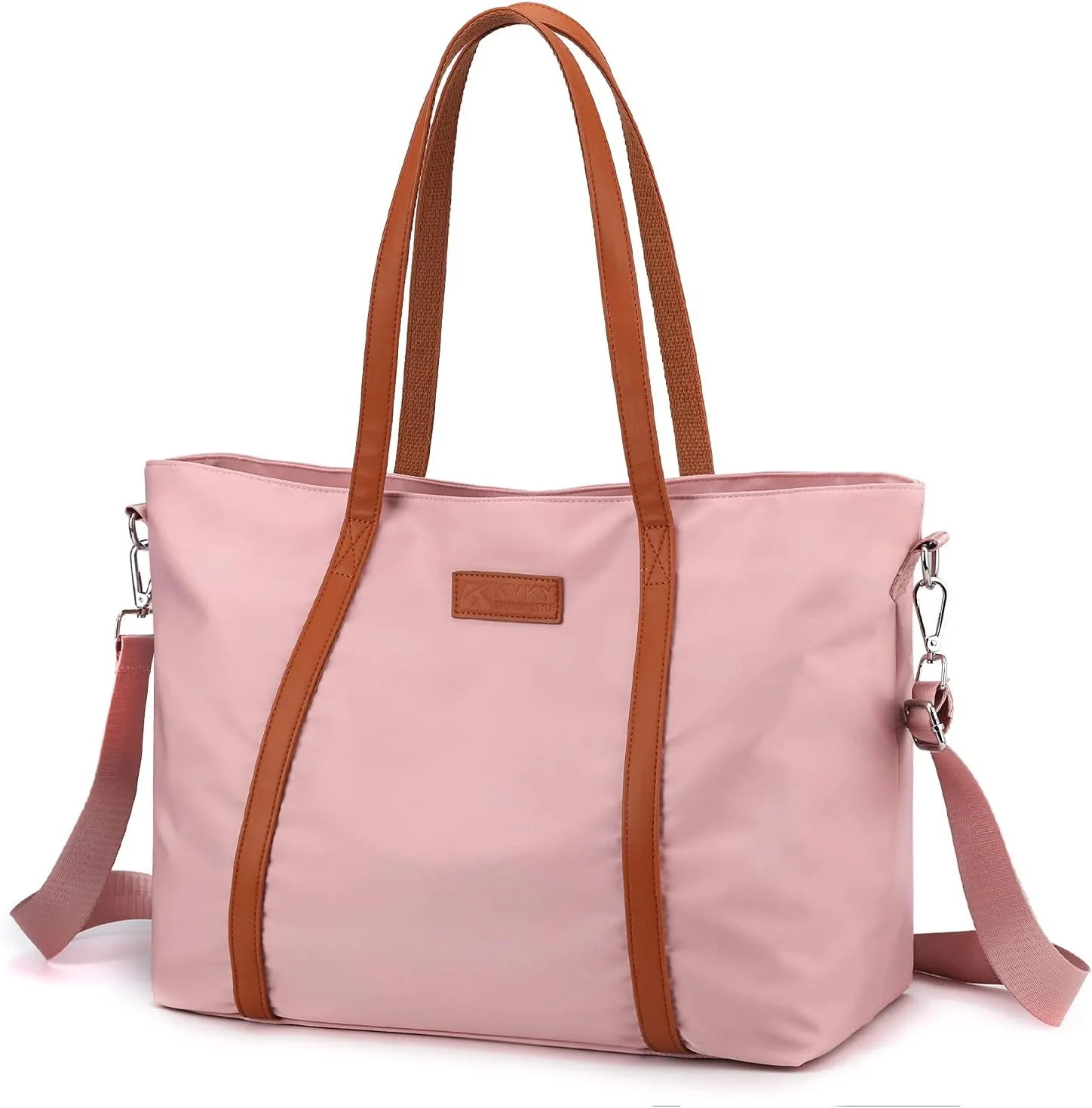 Laptop Bag Waterproof Lightweight Shoulder Tote for Women Nylon Briefcase Computer Work Handbag Fits 15.6 inch