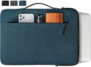Laptop Sleeve Case 15-15.6 Inch Waterproof Handle Laptop Bag Protective Business Computer Carrying Bag Compatible with Chromebook/MacBook Air/Notebook, Navy