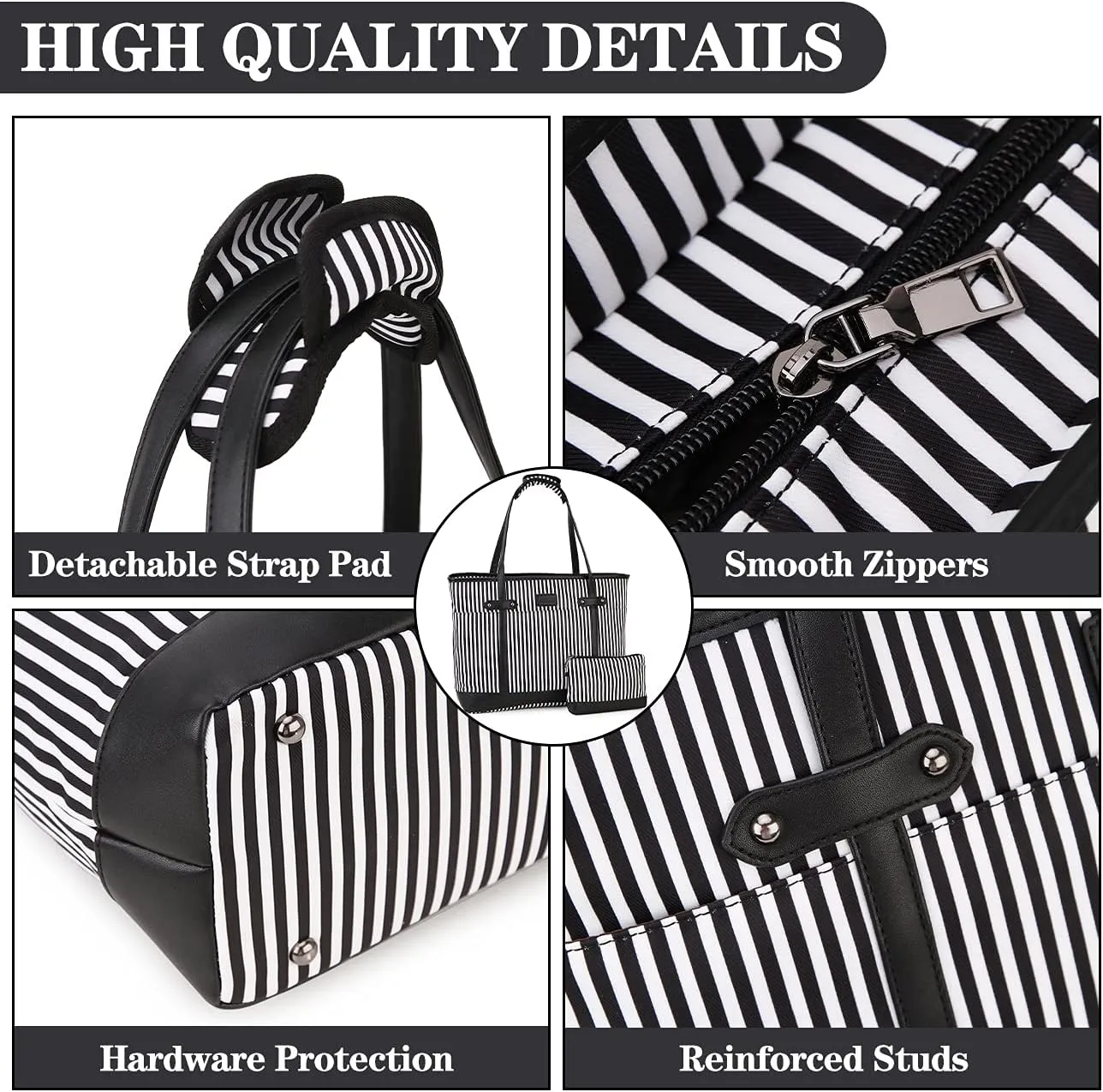 Laptop Tote Bag for Women,RAVUO Water Resistant 15.6 Inch Computer Handbag Purse Teacher Bag With Portable Small Pouch